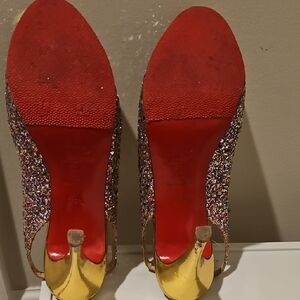 Glittering Women's Heels with Red Soles